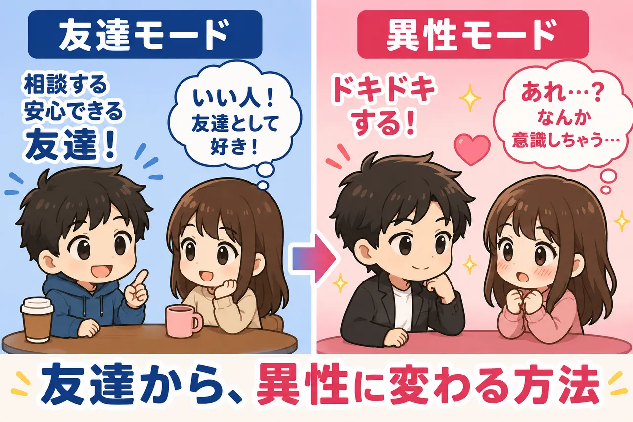 「友達」から「異性」として見られる方法